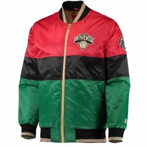 New York Knicks 75th Anniversary Full-Snap Satin Jacket