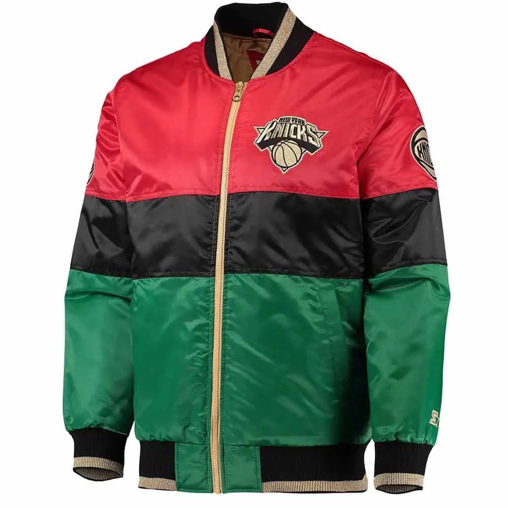 New York Knicks 75th Anniversary Full-Snap Satin Jacket