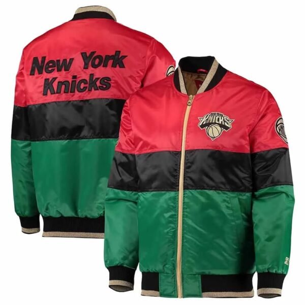 New York Knicks 75th Anniversary Full-Snap Satin Jacket