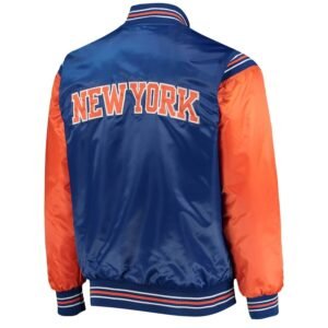 New York Knicks Enforcer Full-Snap Satin Varsity Jacket