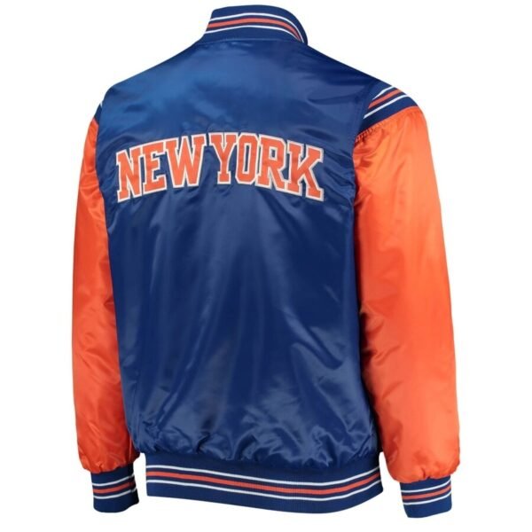 New York Knicks Enforcer Full-Snap Satin Varsity Jacket