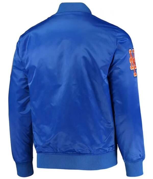 New York Mets Full-Snap Royal Blue Satin Jacket