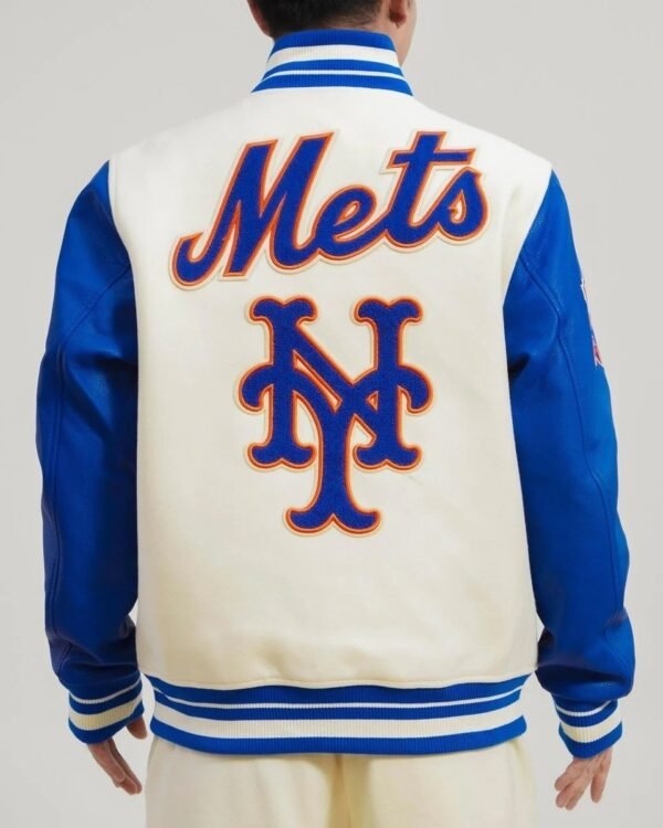 New York Mets Retro Classic Rib Wool Varsity Jacket