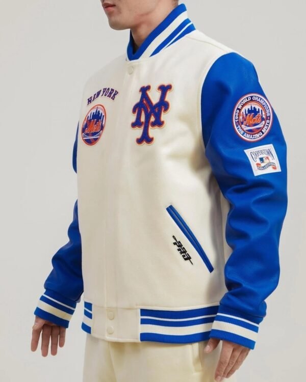 New York Mets Retro Classic Rib Wool Varsity Jacket