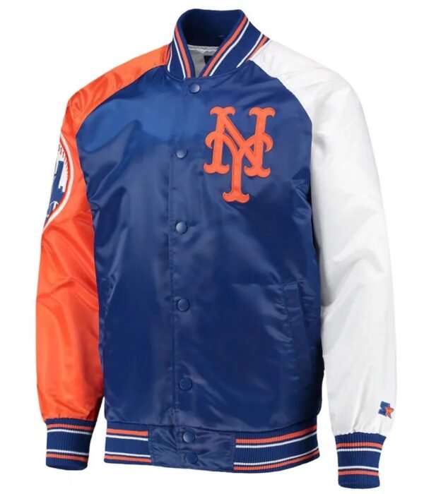 New York Mets Varsity Royal Satin Jacket