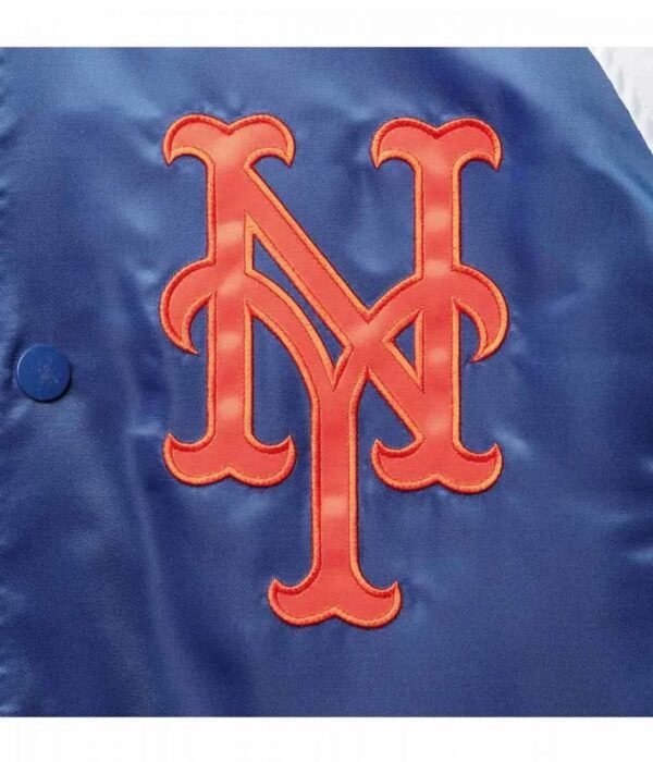 New York Mets Varsity Royal Satin Jacket