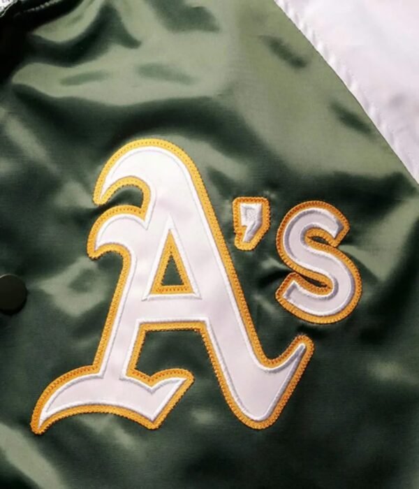 Oakland Athletics Reliever Satin Varsity Jacket