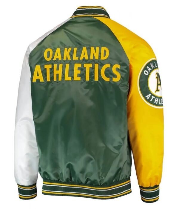 Oakland Athletics Reliever Satin Varsity Jacket