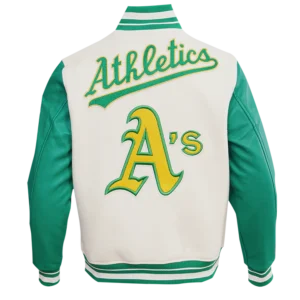 Oakland Athletics Retro Classic Rib Wool Varsity Jacket