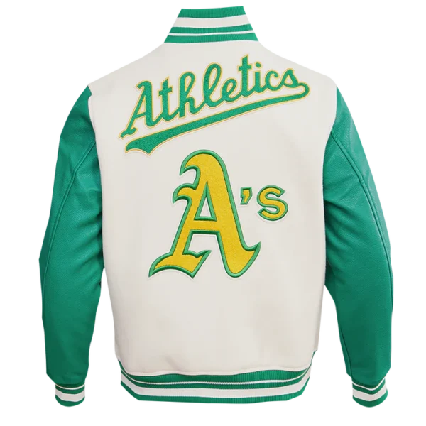 Oakland Athletics Retro Classic Rib Wool Varsity Jacket