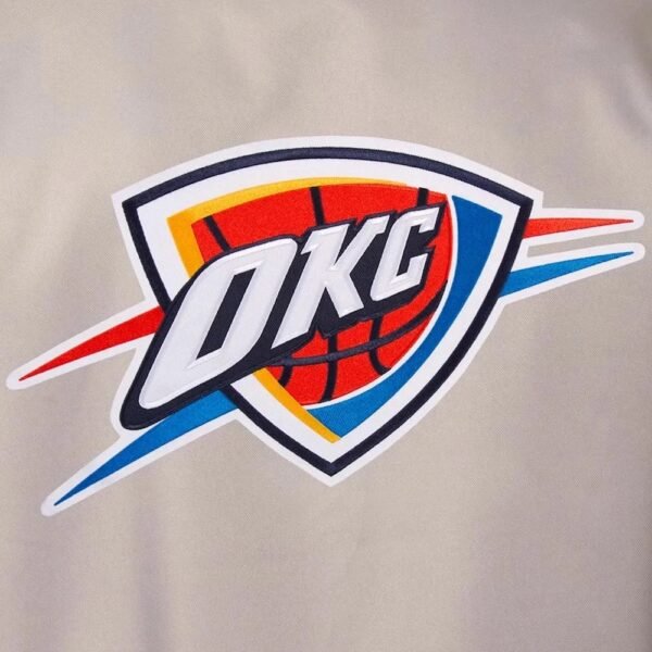 Oklahoma City Thunder Gray Royal Varsity Poly Twill Jacket