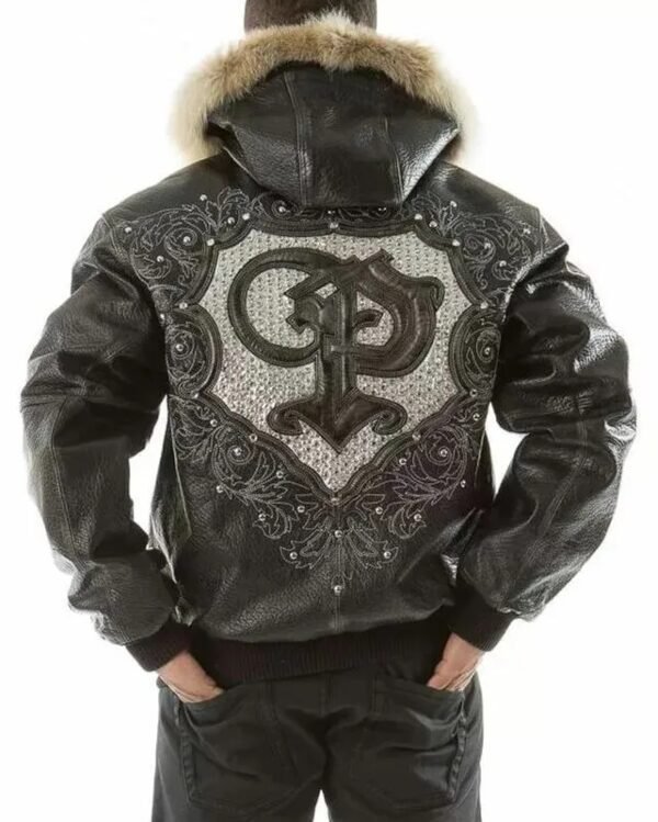 Pelle Pelle Crest Black Hood Leather Jacket