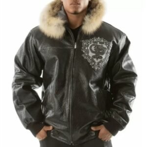 Pelle Pelle Crest Black Hood Leather Jacket