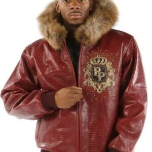 Pelle Pelle Crest Maroon Leather Jacket