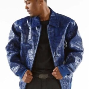 Pelle Pelle Crocodile Skin Blue Jacket