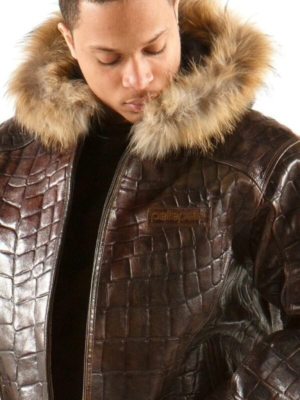 Pelle Pelle Crocodile Skin Brown Jacket