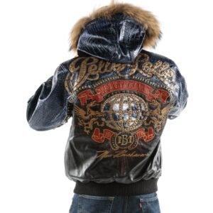 Pelle Pelle Forty Years Black And Blue MB Leather Jacket