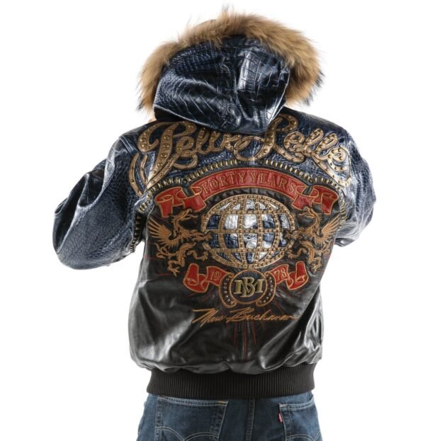 Pelle Pelle Forty Years Black And Blue MB Leather Jacket