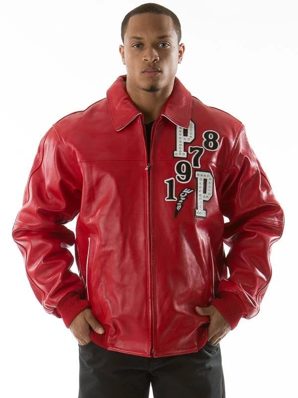 Pelle Pelle Red Fighting Tiger Leather Jacket