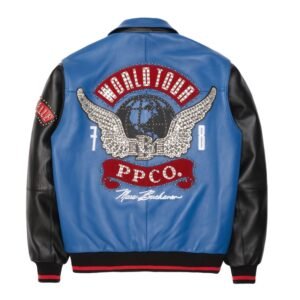 Pelle Pelle Red World Tour Blue Jacket