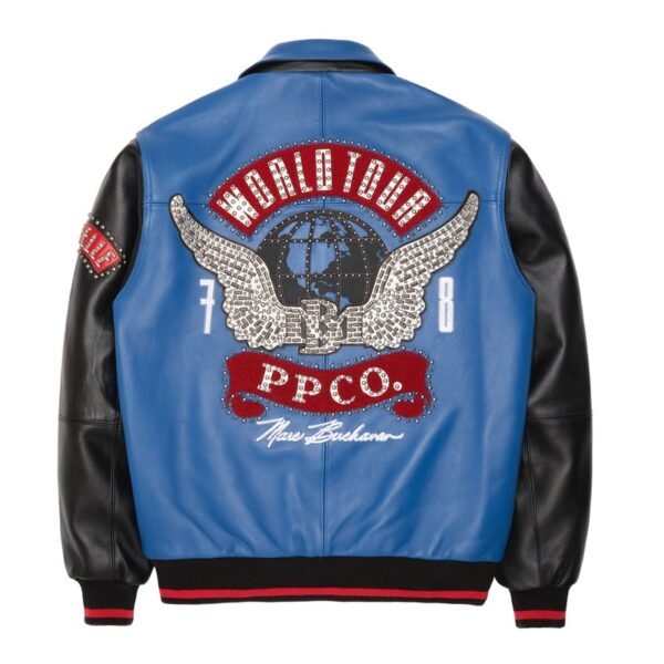 Pelle Pelle Red World Tour Blue Jacket