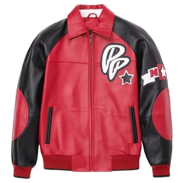 Pelle Pelle Soda Club Plush Red And Black Jacket