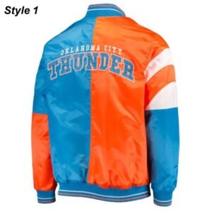Starter Oklahoma City Thunder Orange and Blue Jacket