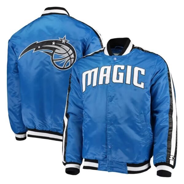 The Offensive Orlando Magic Blue Varsity Satin Jacket
