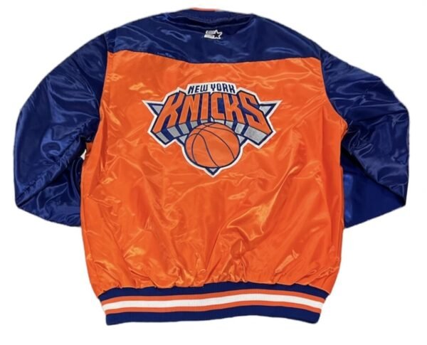 The Tradition II Team NY Knicks Orange & Blue Satin Jacket