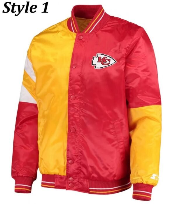 Varsity Kansas City Chiefs Satin Jacket