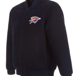 Varsity Oklahoma City Thunder Navy Blue Wool Jacket