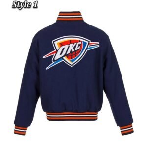 Varsity Oklahoma City Thunder Navy Wool Jacket