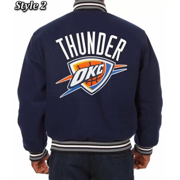 Varsity Oklahoma City Thunder Navy Wool Jacket