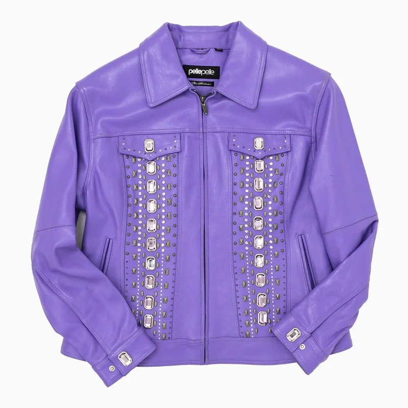 Womens Pelle Pelle Purple Leather Jacket