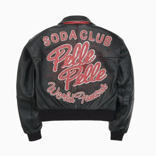 Womens World Famous Soda Club Leather Jacket