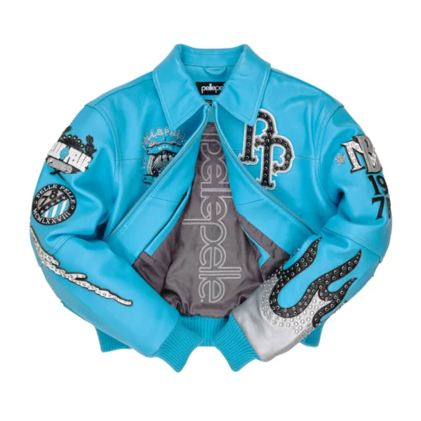 World Famous Pelle Pelle Womens Sky Blue Jacket