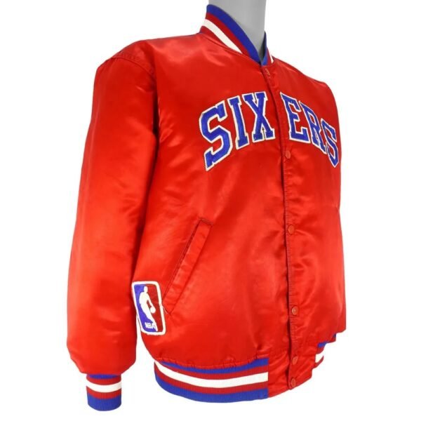 76ers Philadelphia Sixers Vintage Red Jacket
