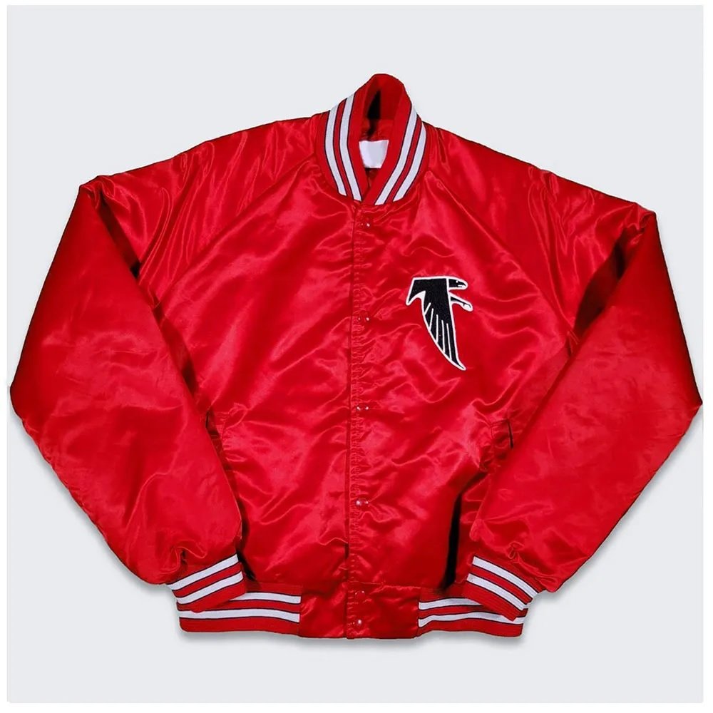 80s Atlanta Falcons Bomber Satin Jacket