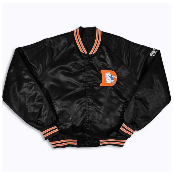 80s Denver Broncos Black Bomber Jacket