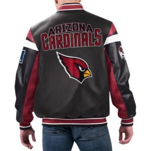 Arizona Cardinals Full-Zip Leather Varsity Jacket