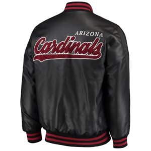Arizona Cardinals Stiff Arm Varsity Leather Jacket