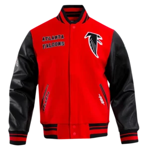 Atlanta Falcons Retro Classic Rib Wool Varsity Jacket