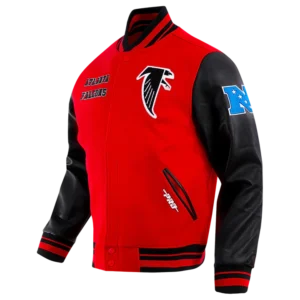 Atlanta Falcons Retro Classic Rib Wool Varsity Jacket