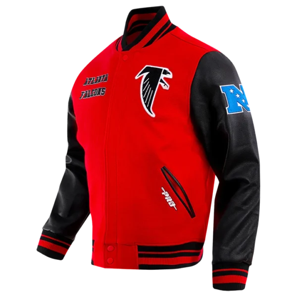Atlanta Falcons Retro Classic Rib Wool Varsity Jacket