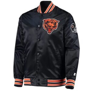 The Diamond Chicago Bears Retro Satin Jacket