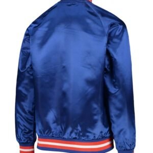 Bomber Denver Broncos Royal Blue Satin Jacket