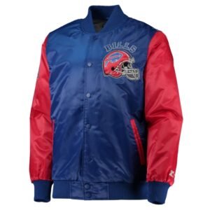 Buffalo Bills Locker Room Throwback Satin Varsity Jacket