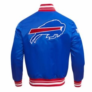 Buffalo Bills Mashup Blue Satin Varsity Jacket