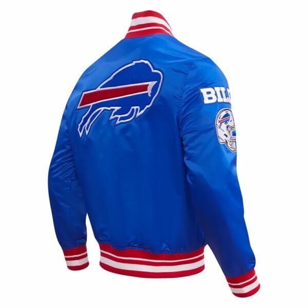 Buffalo Bills Mashup Blue Satin Varsity Jacket