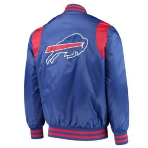 Buffalo Bills Prime Time Blue Satin Varsity Jacket